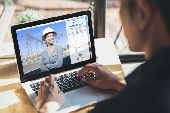 A person on their laptop joining the talent network