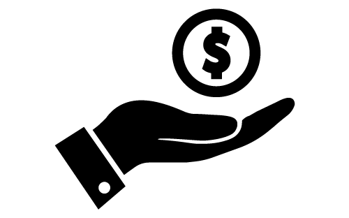 Icon of an envelope with a money symbol